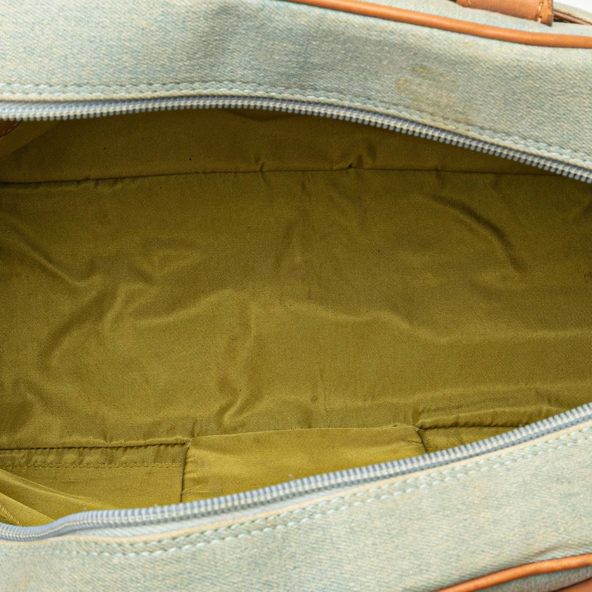 Denim Double Saddle Bowler Bag