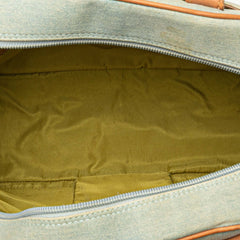 Denim Double Saddle Bowler Bag