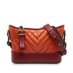 Small Chevron Lambskin Gabrielle Crossbody Bag