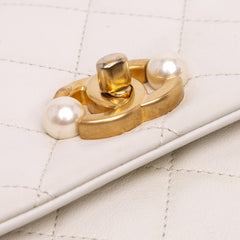 Mini Glazed Calfskin Pearl Side Flap