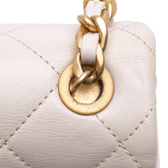 Mini Glazed Calfskin Pearl Side Flap
