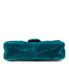 Medium GG Marmont Matelasse Velvet Shoulder Bag