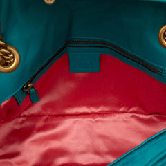 Medium GG Marmont Matelasse Velvet Shoulder Bag