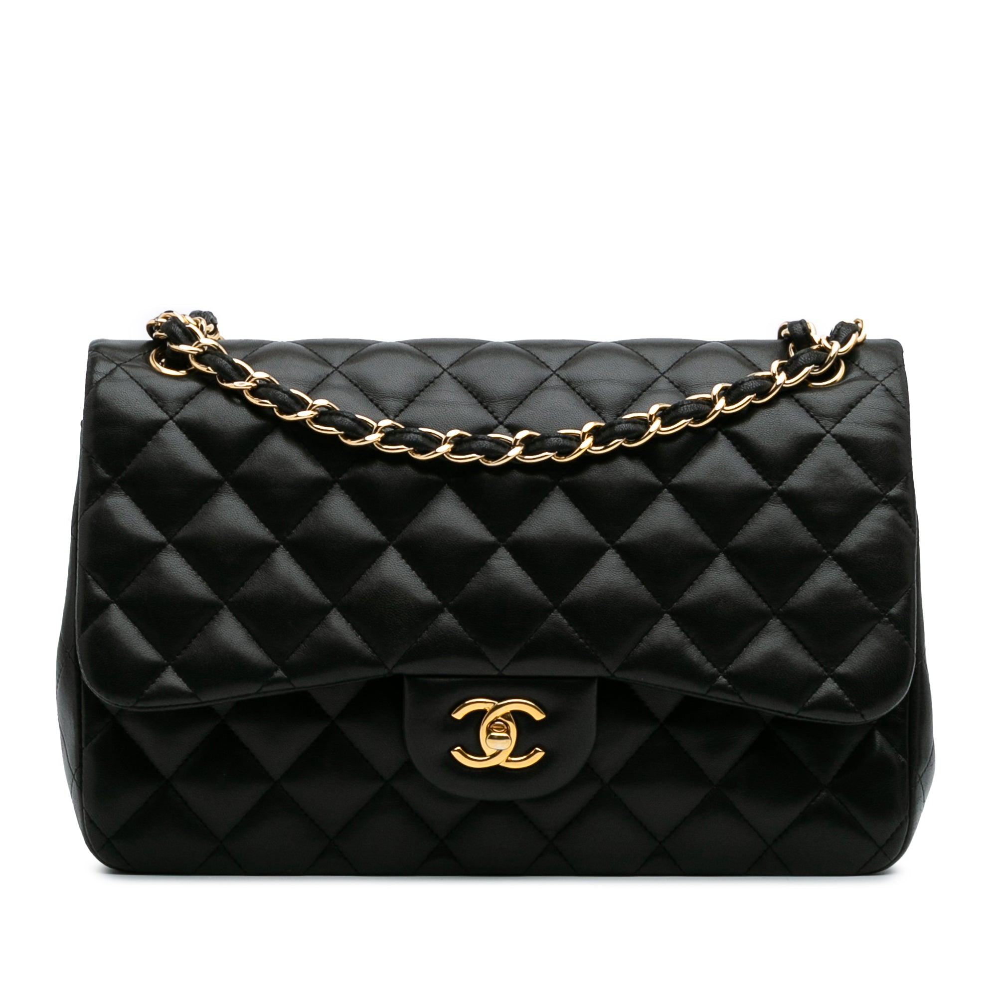 Jumbo Classic Lambskin Double Flap