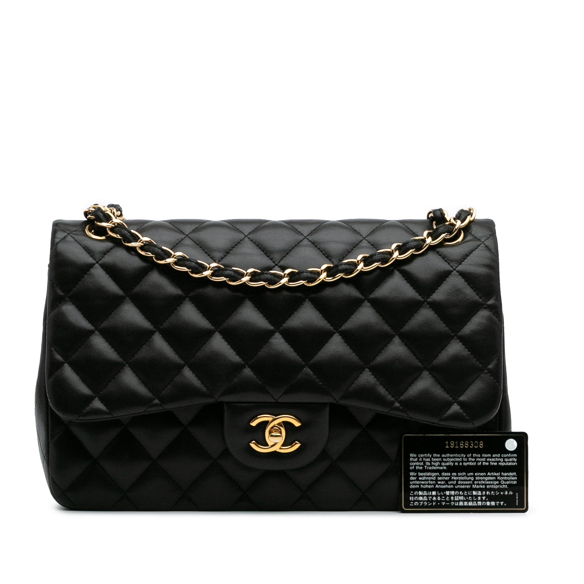 Jumbo Classic Lambskin Double Flap