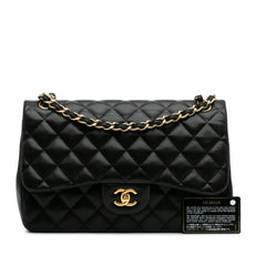 Jumbo Classic Lambskin Double Flap