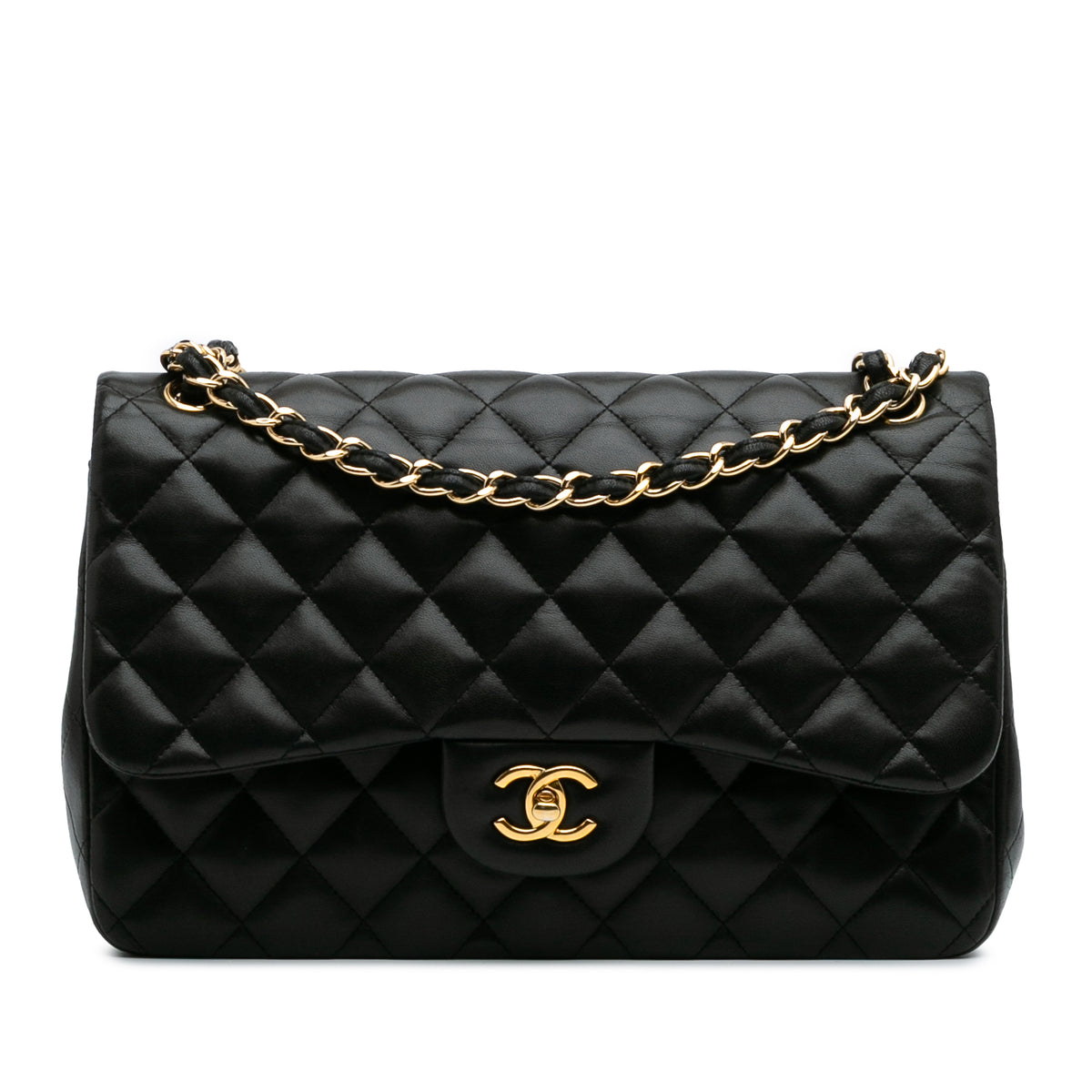 Jumbo Classic Lambskin Double Flap
