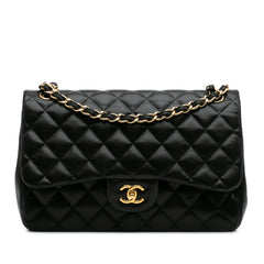 Jumbo Classic Lambskin Double Flap