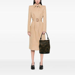Suede Camouflage Bucket Bag