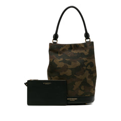 Suede Camouflage Bucket Bag