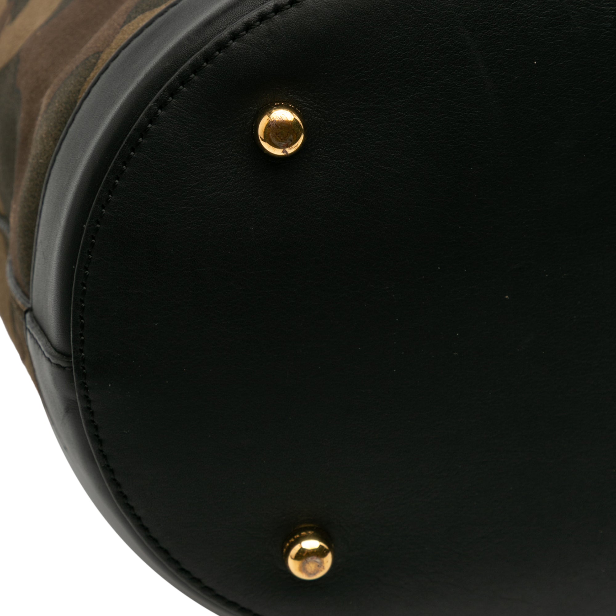 Suede Camouflage Bucket Bag