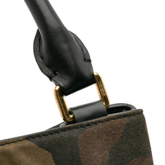 Suede Camouflage Bucket Bag