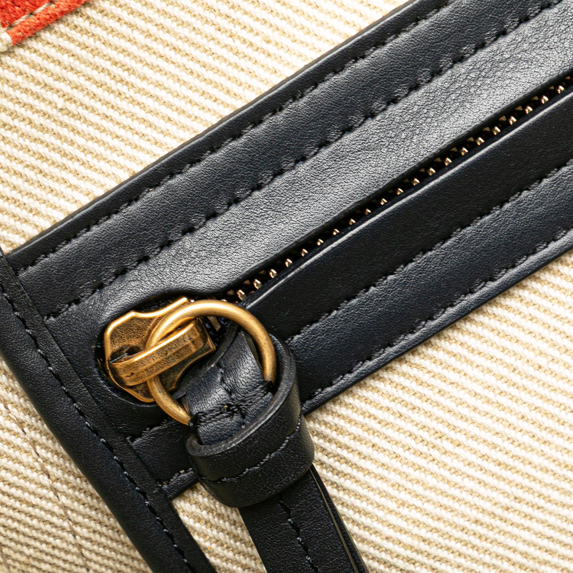 Medium Striped Canvas Phantom Luggage Tote