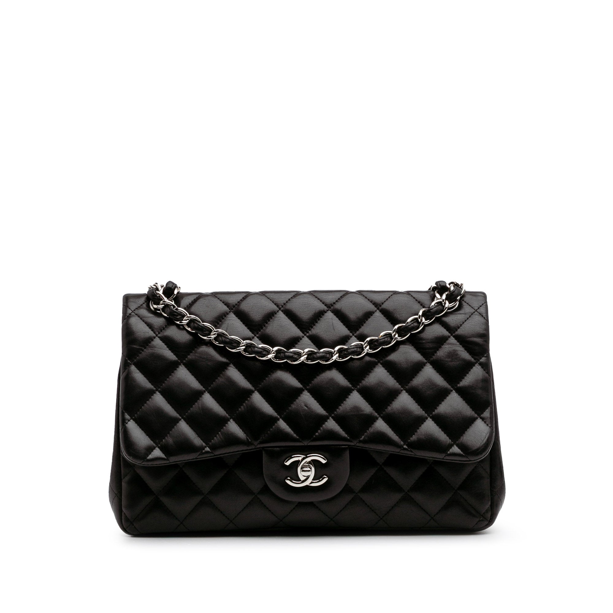 Jumbo Classic Lambskin Double Flap