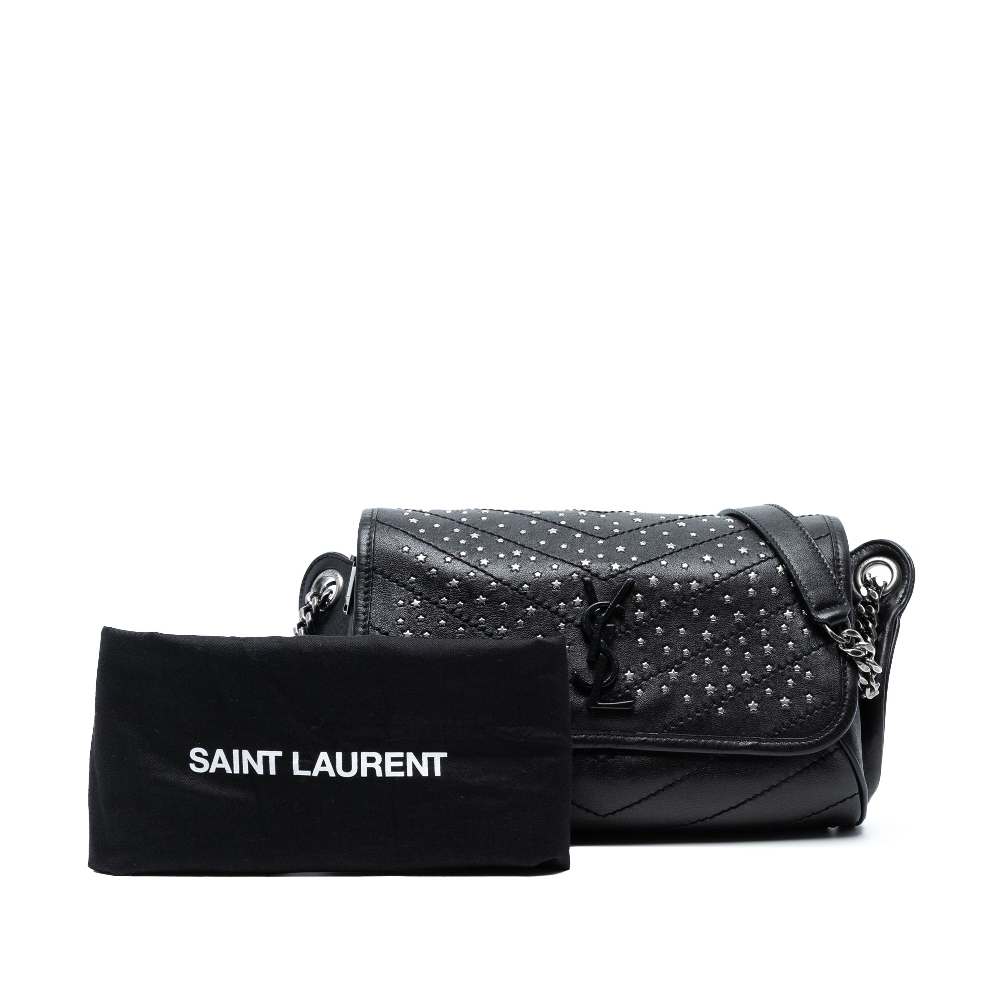 Studded Calfskin Stardust Monogram Niki Body Bag