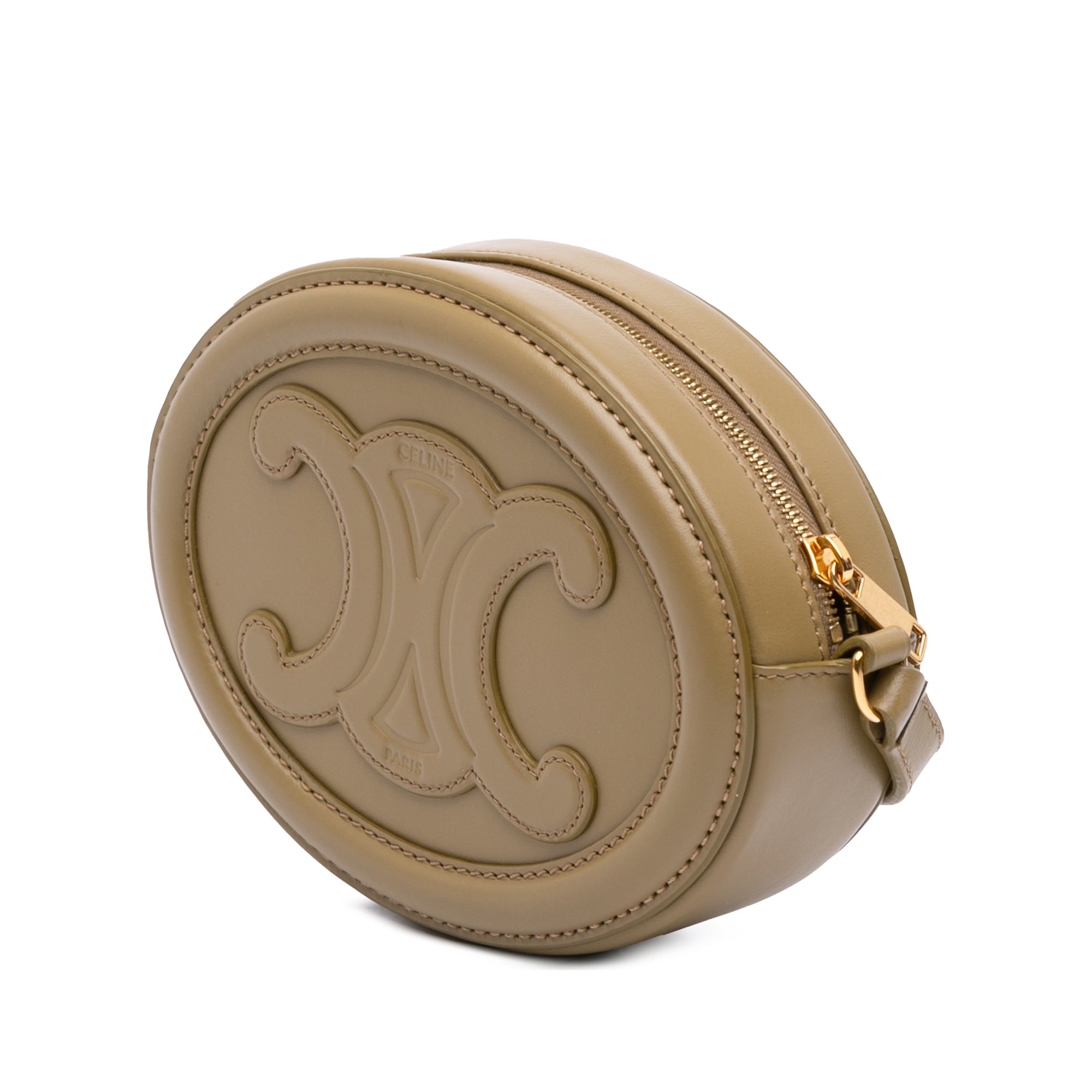 Small Calfskin Cuir Triomphe Oval Crossbody