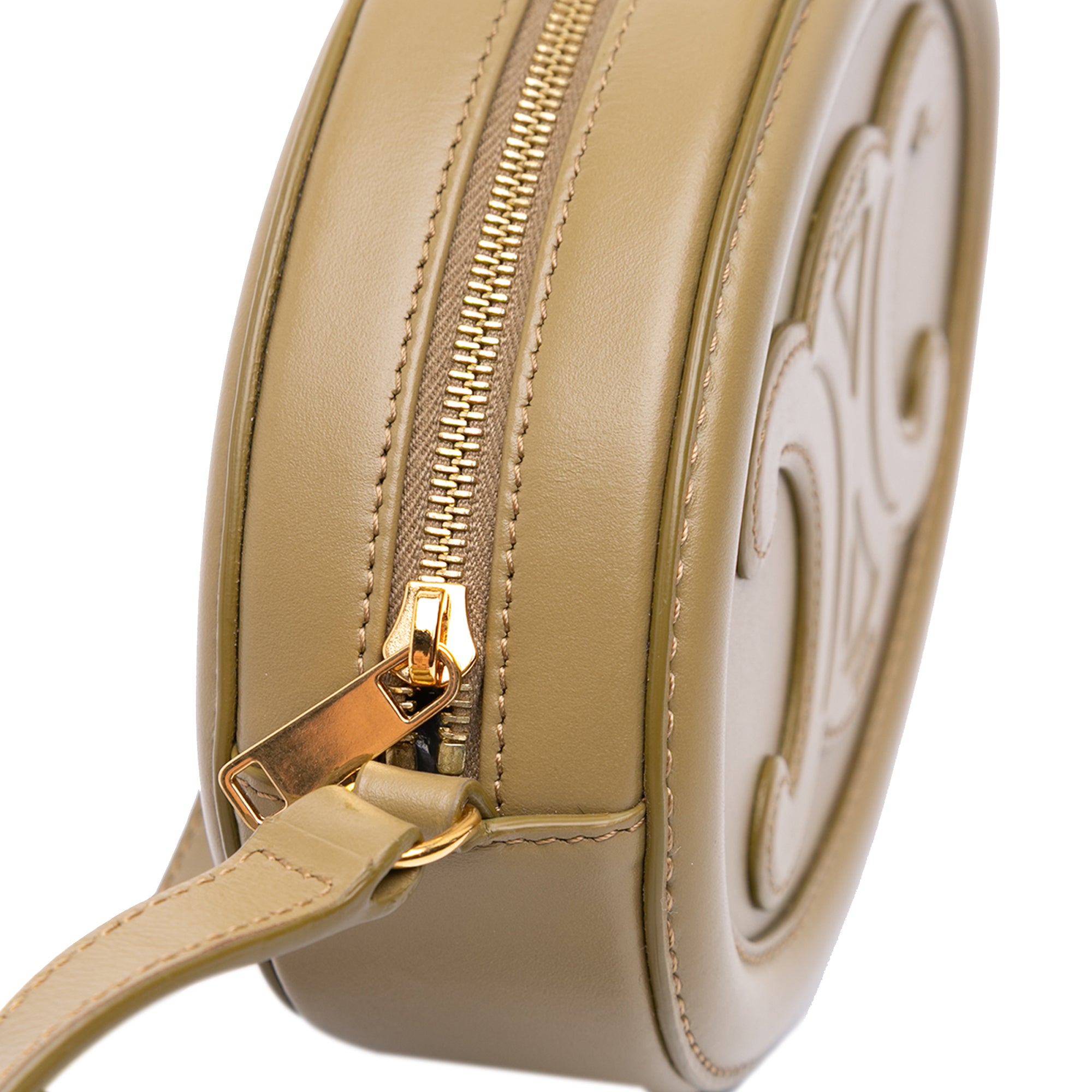 Small Calfskin Cuir Triomphe Oval Crossbody