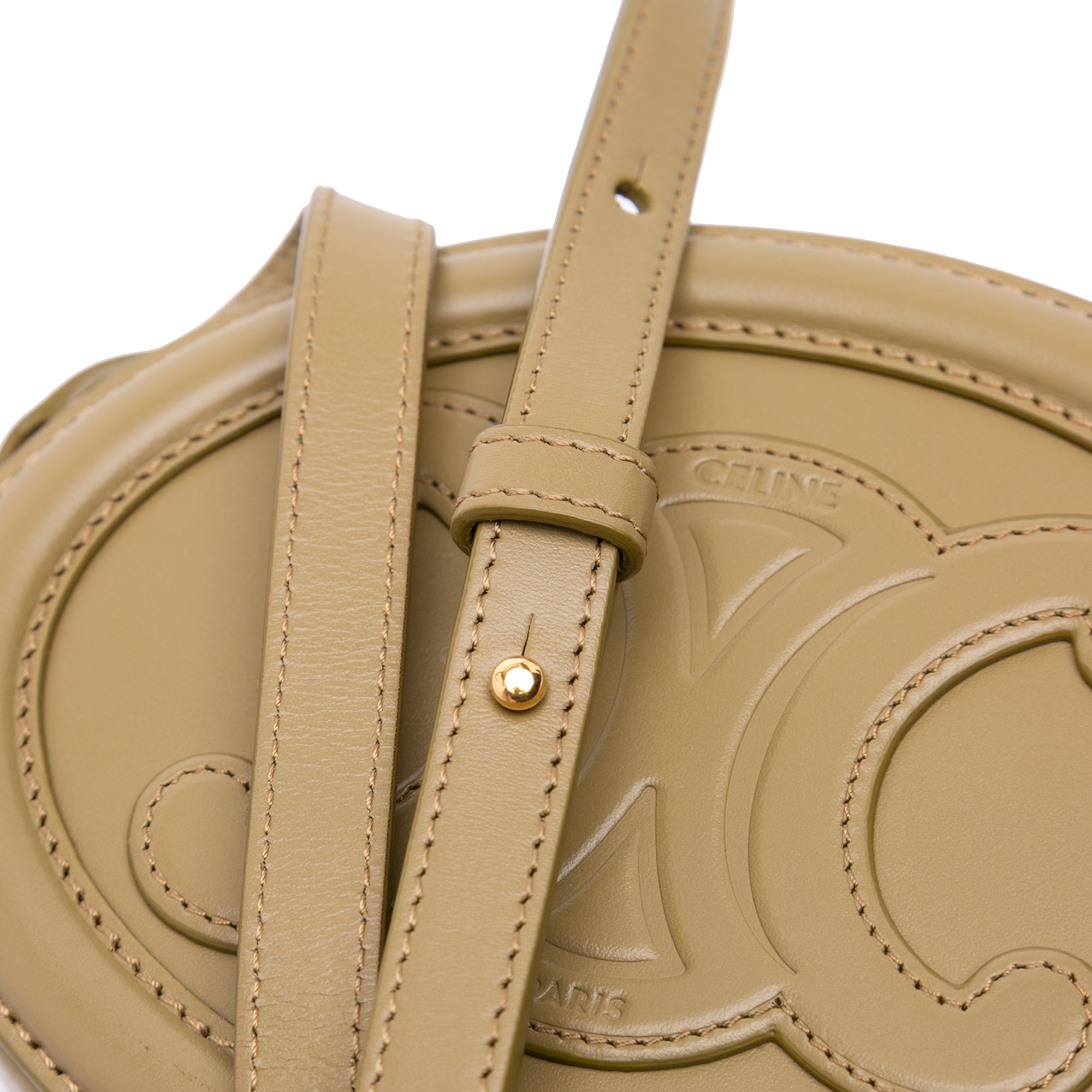 Small Calfskin Cuir Triomphe Oval Crossbody