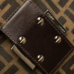 Zucca Canvas Double Flap Shoulder Bag