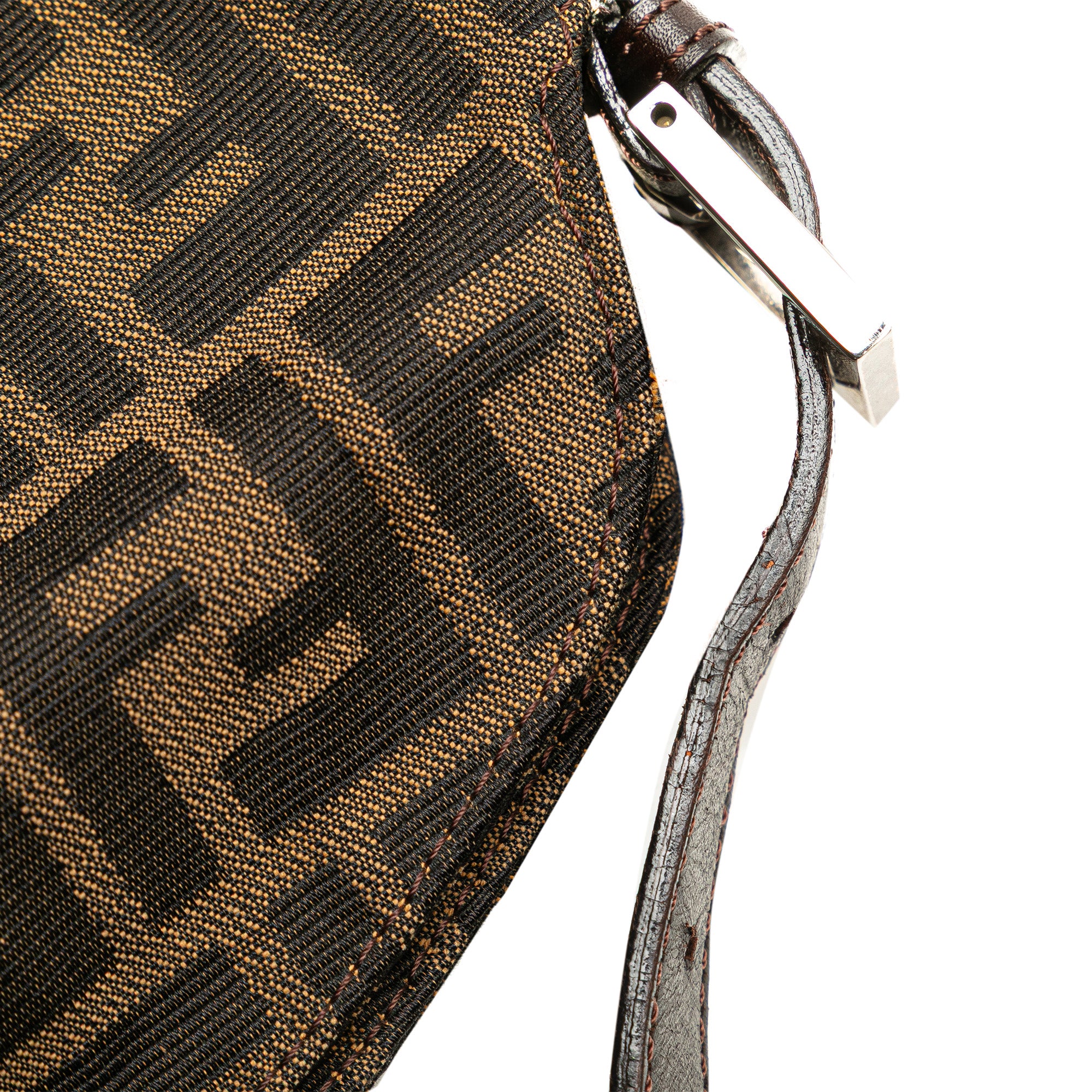 Zucca Canvas Double Flap Shoulder Bag