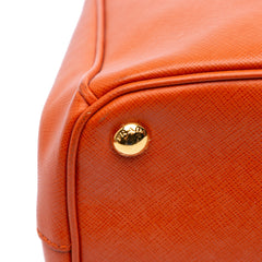 Small Saffiano Lux Galleria Double Zip