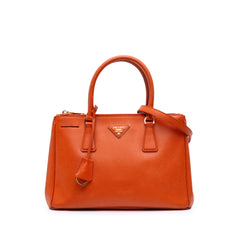 Small Saffiano Lux Galleria Double Zip