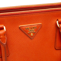 Small Saffiano Lux Galleria Double Zip