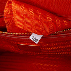 Small Saffiano Lux Galleria Double Zip