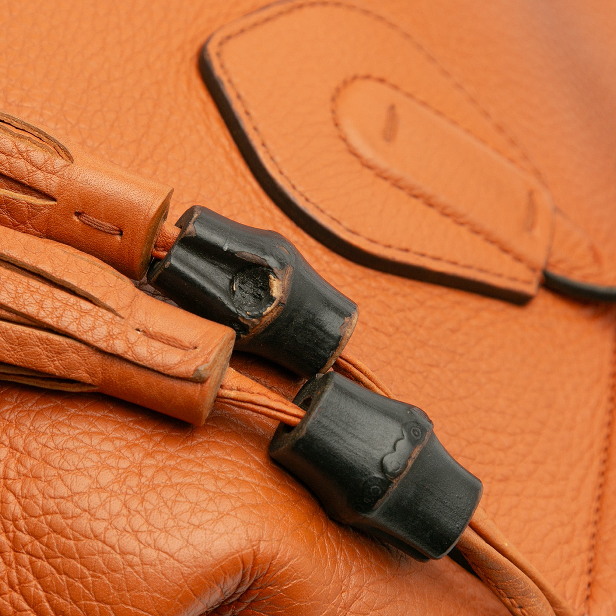 Leather Lady Tassel Top Handle Bag