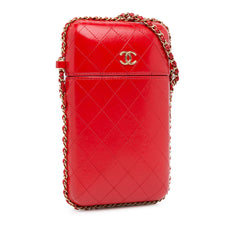 CC Quilted Calfskin Chain Around Phone Holder_1