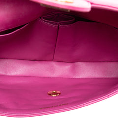 Chocolate Bar Lambskin East West Flap