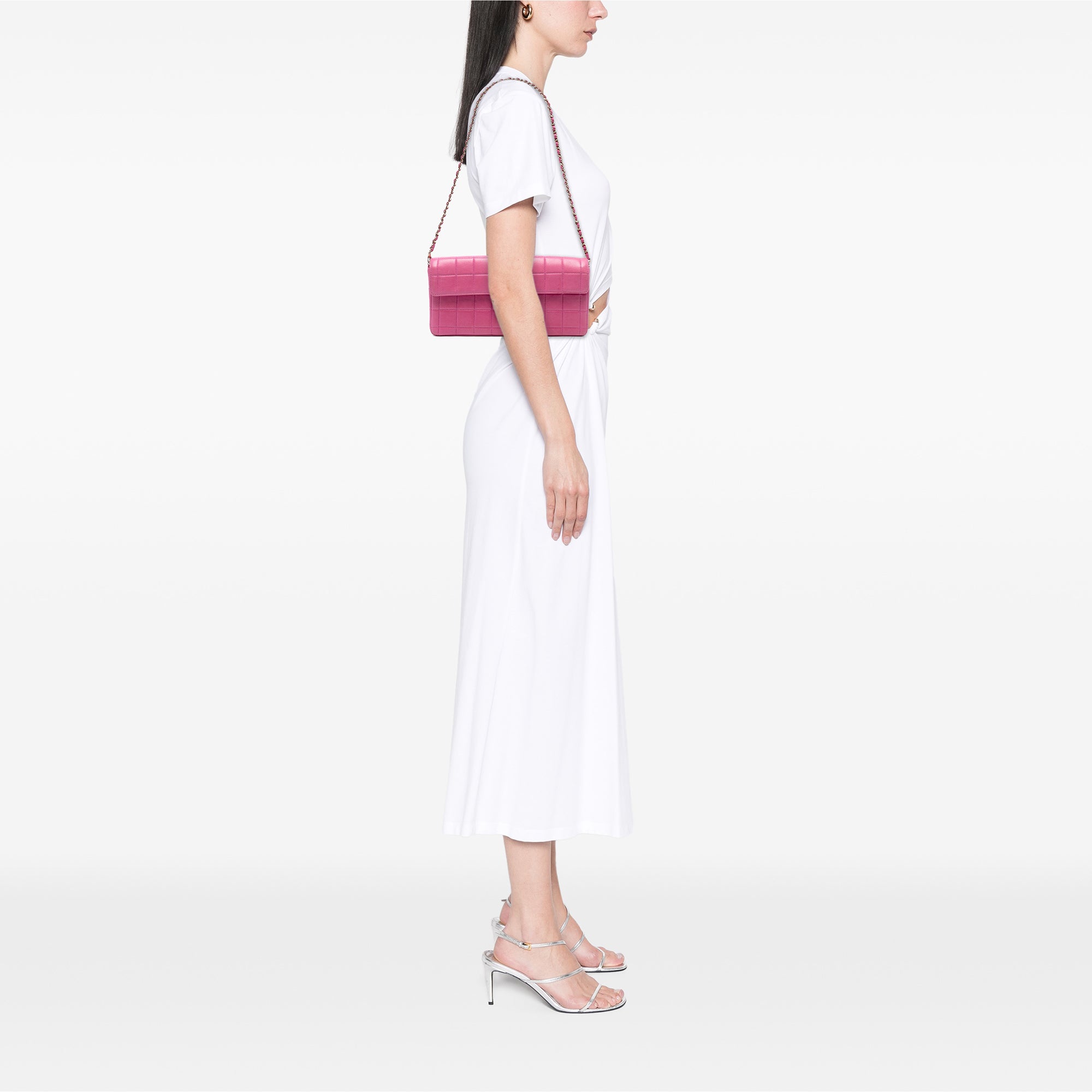 Chocolate Bar Lambskin East West Flap