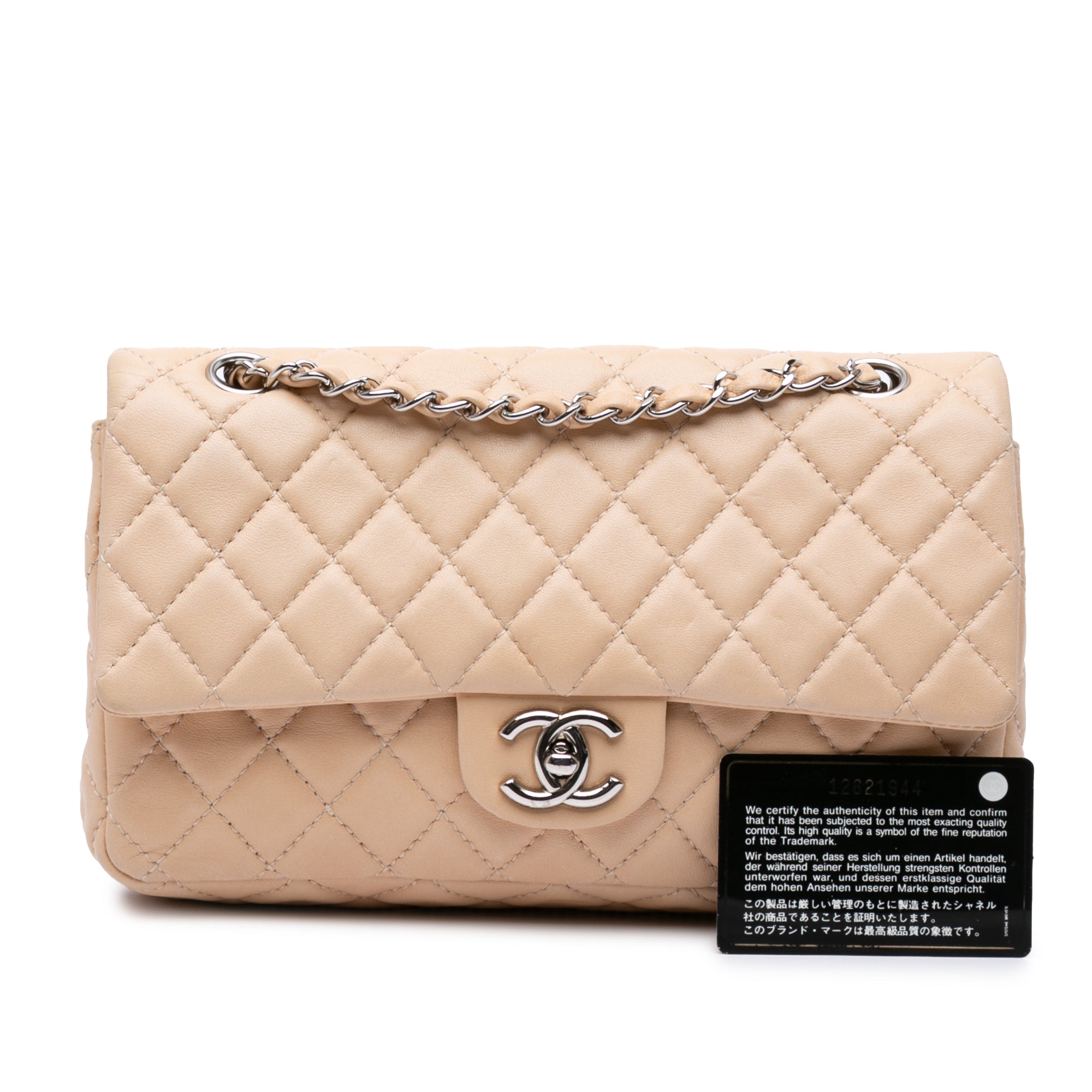 Medium Classic Lambskin Double Flap