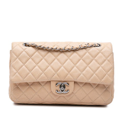 Medium Classic Lambskin Double Flap