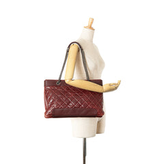 Quilted Aged Calfskin East West Tote