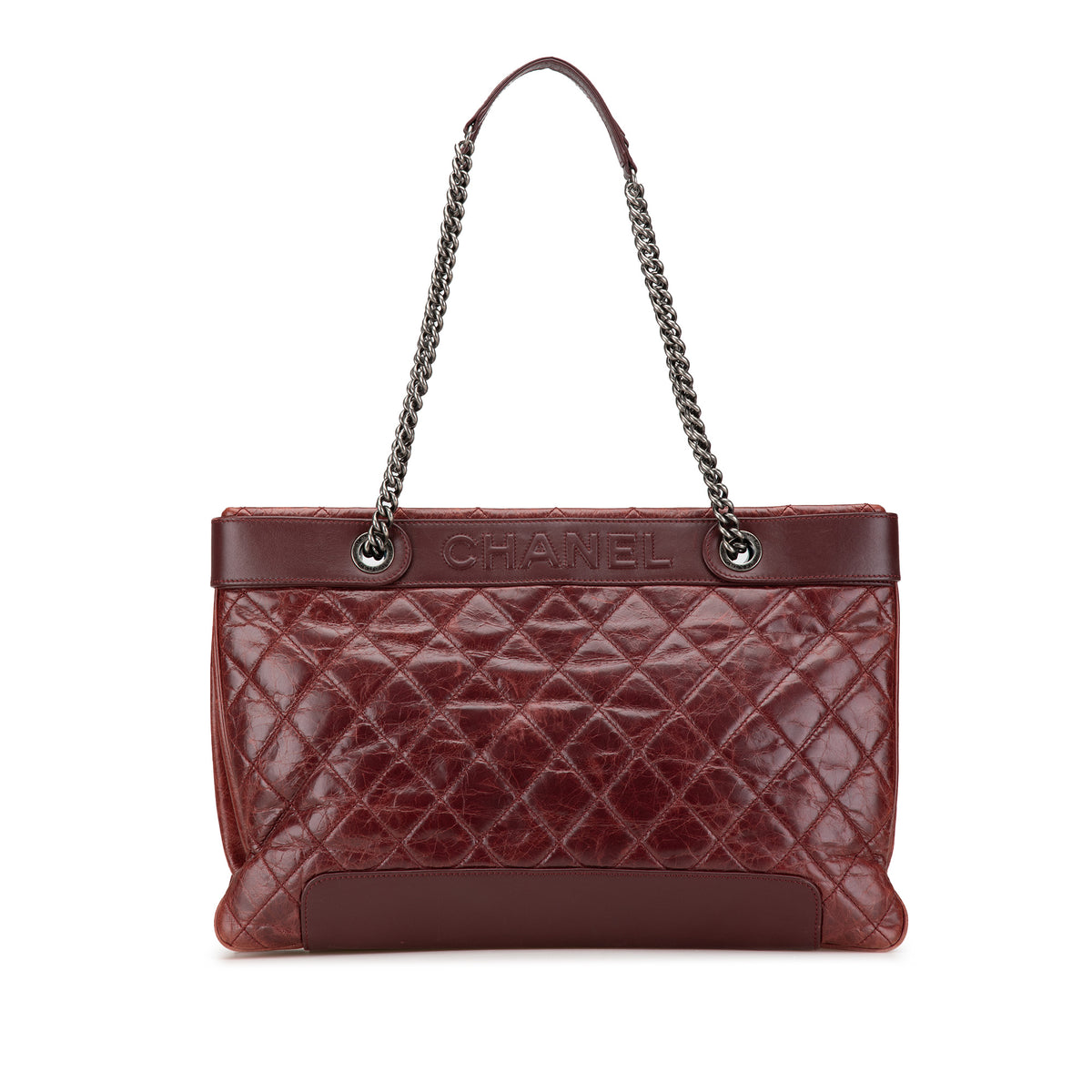 Quilted Aged Calfskin East West Tote