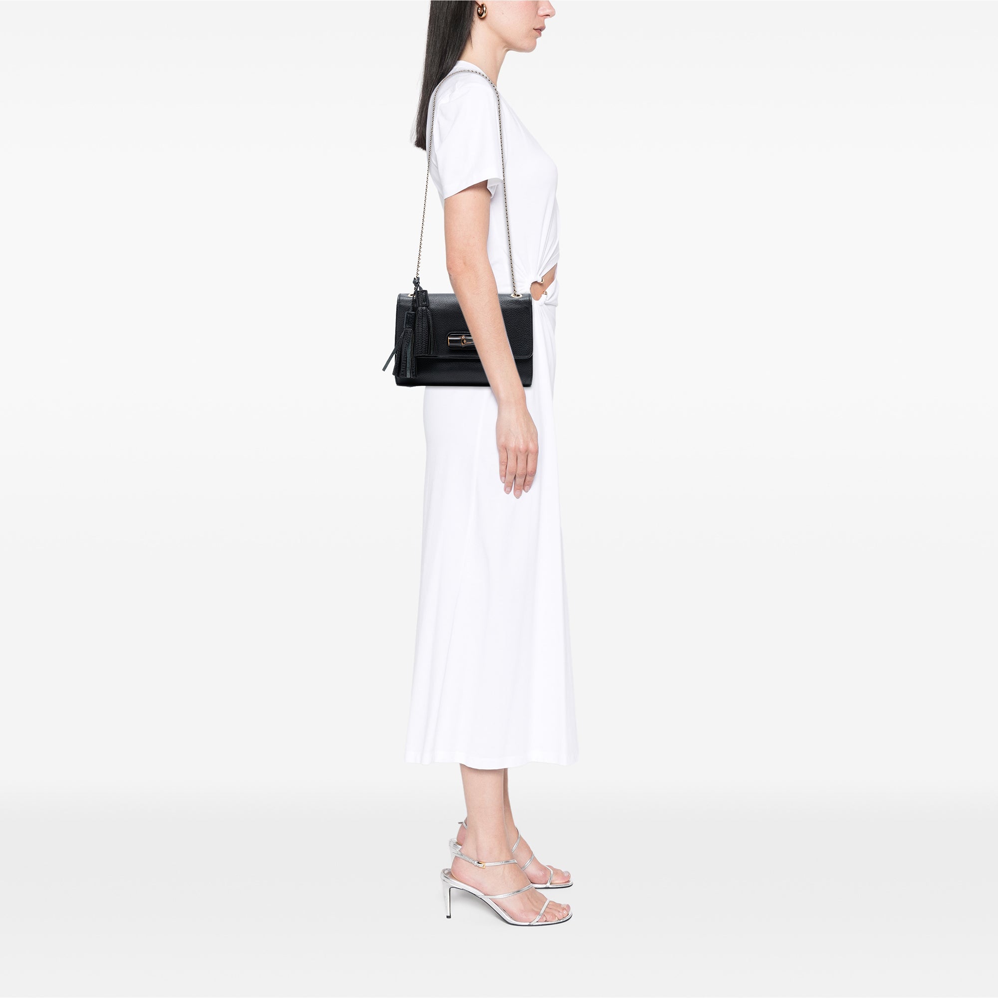 Medium Leather Miss Bamboo Crossbody