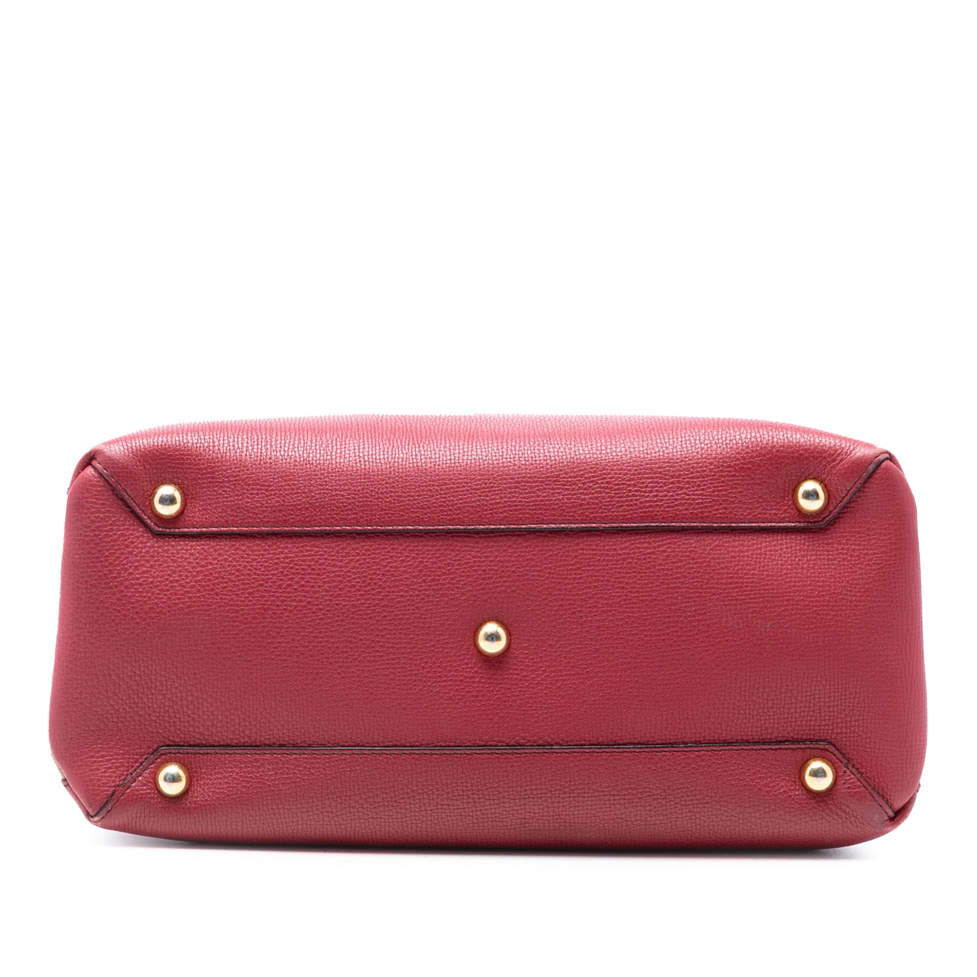 Medium Leather and House Check Banner Satchel