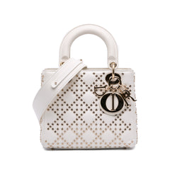 Small Lambskin Cannage Lucky Star Studded Lady Dior