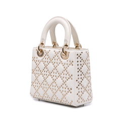 Small Lambskin Cannage Lucky Star Studded Lady Dior