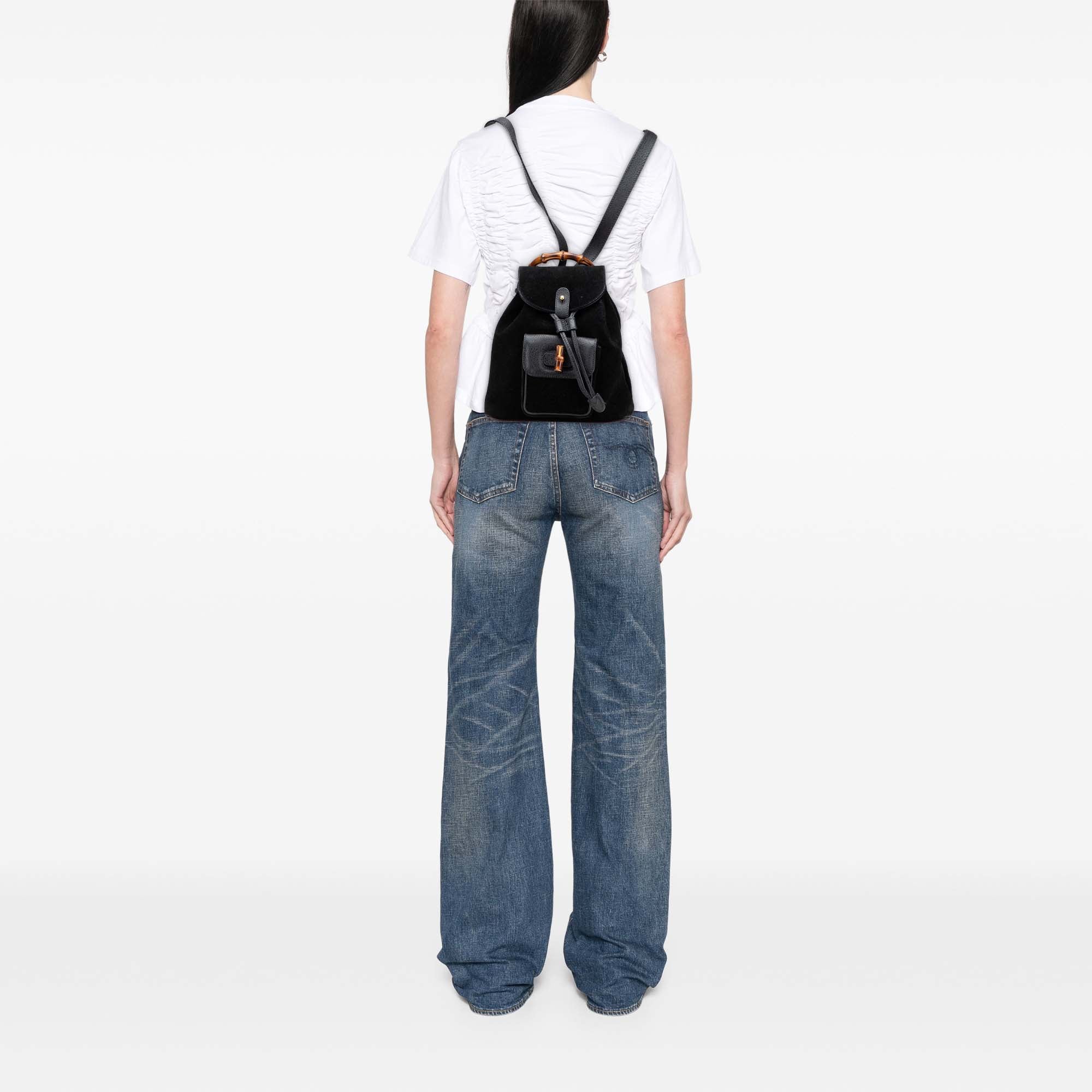 Suede Bamboo Backpack