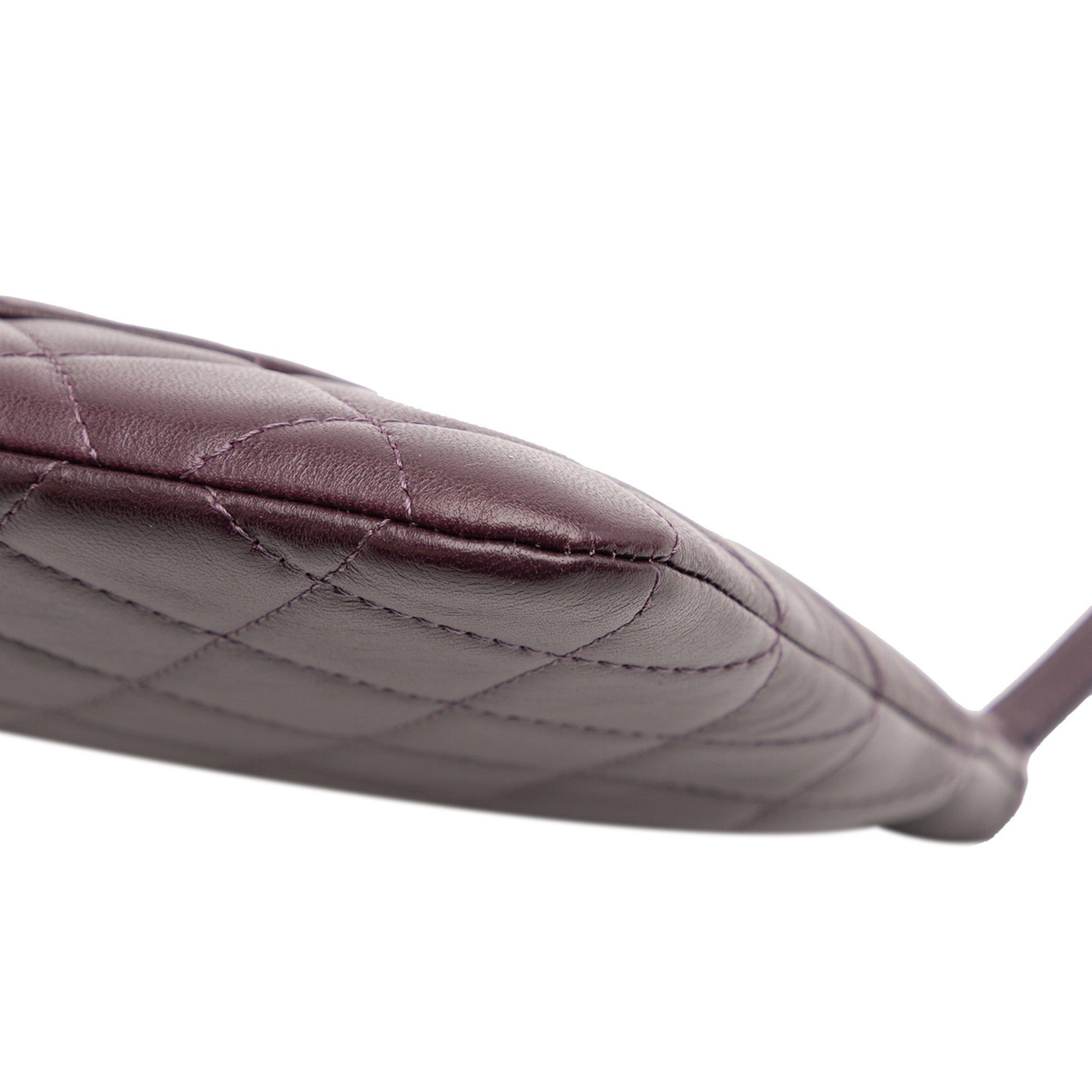 CC Quilted Lambskin Double Zip Clutch