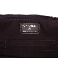 CC Quilted Lambskin Double Zip Clutch
