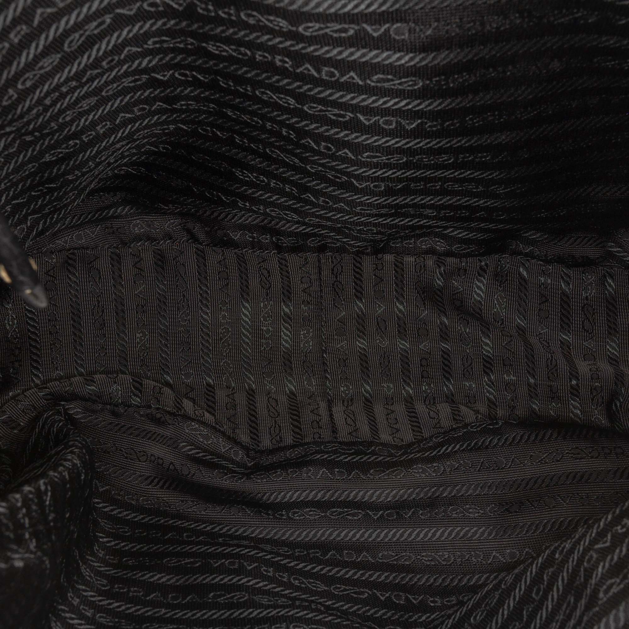 Leather and Tessuto Shoulder Bag