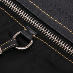 Leather and Tessuto Shoulder Bag