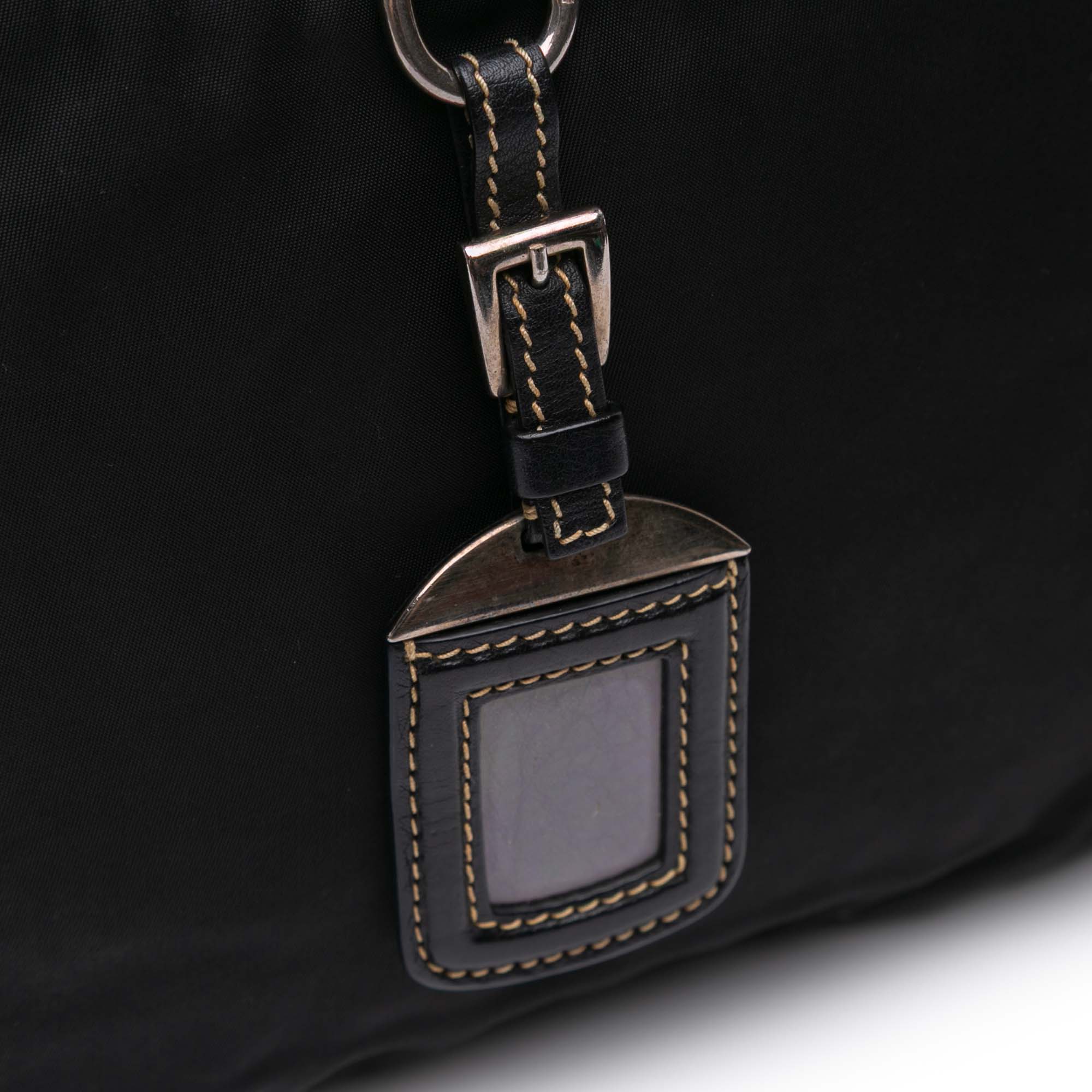 Leather and Tessuto Shoulder Bag