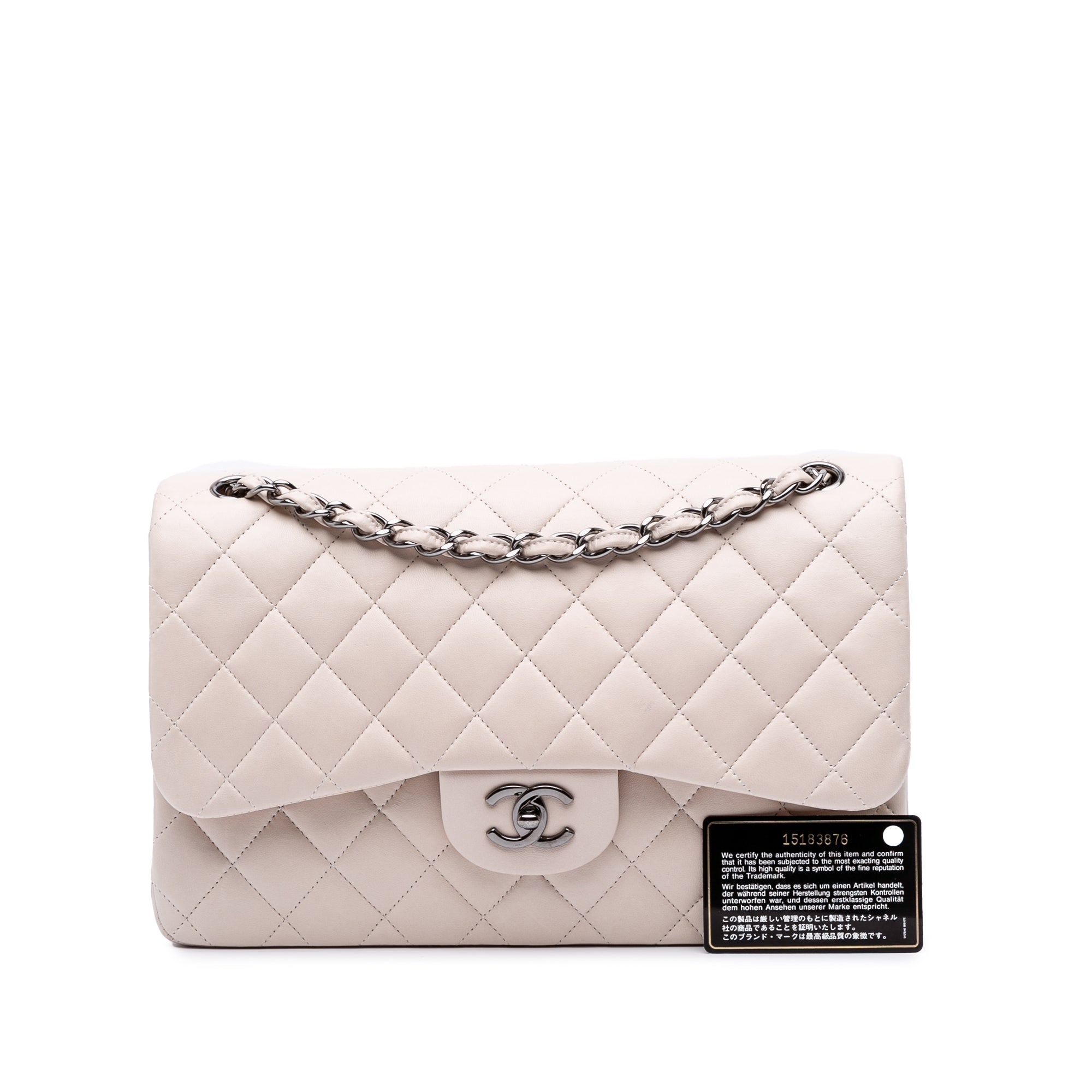 Jumbo Classic Lambskin Double Flap