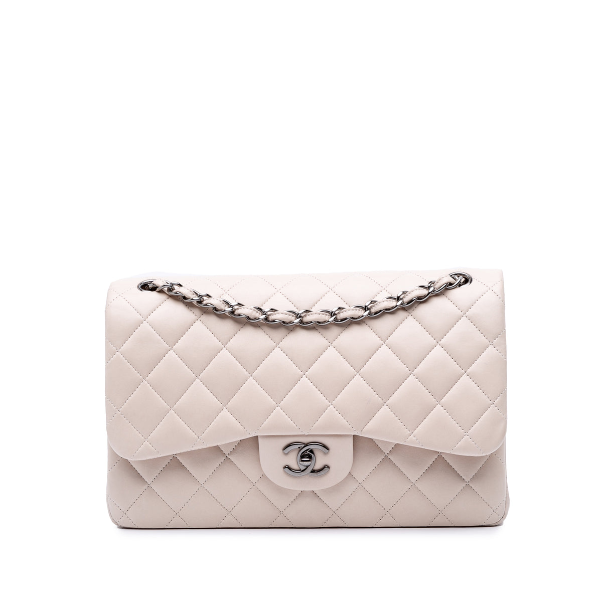 Jumbo Classic Lambskin Double Flap