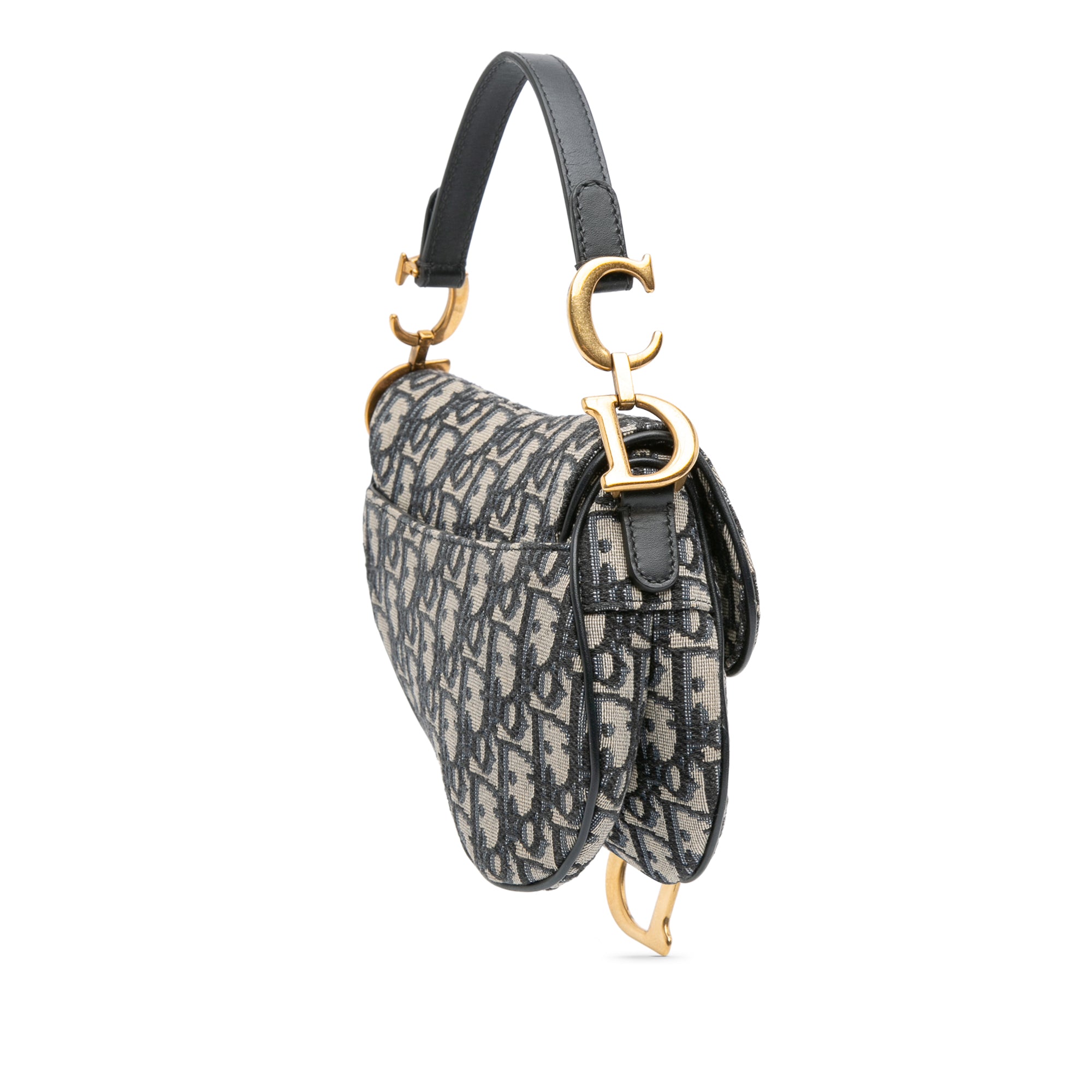 Mini Oblique Canvas Saddle Bag