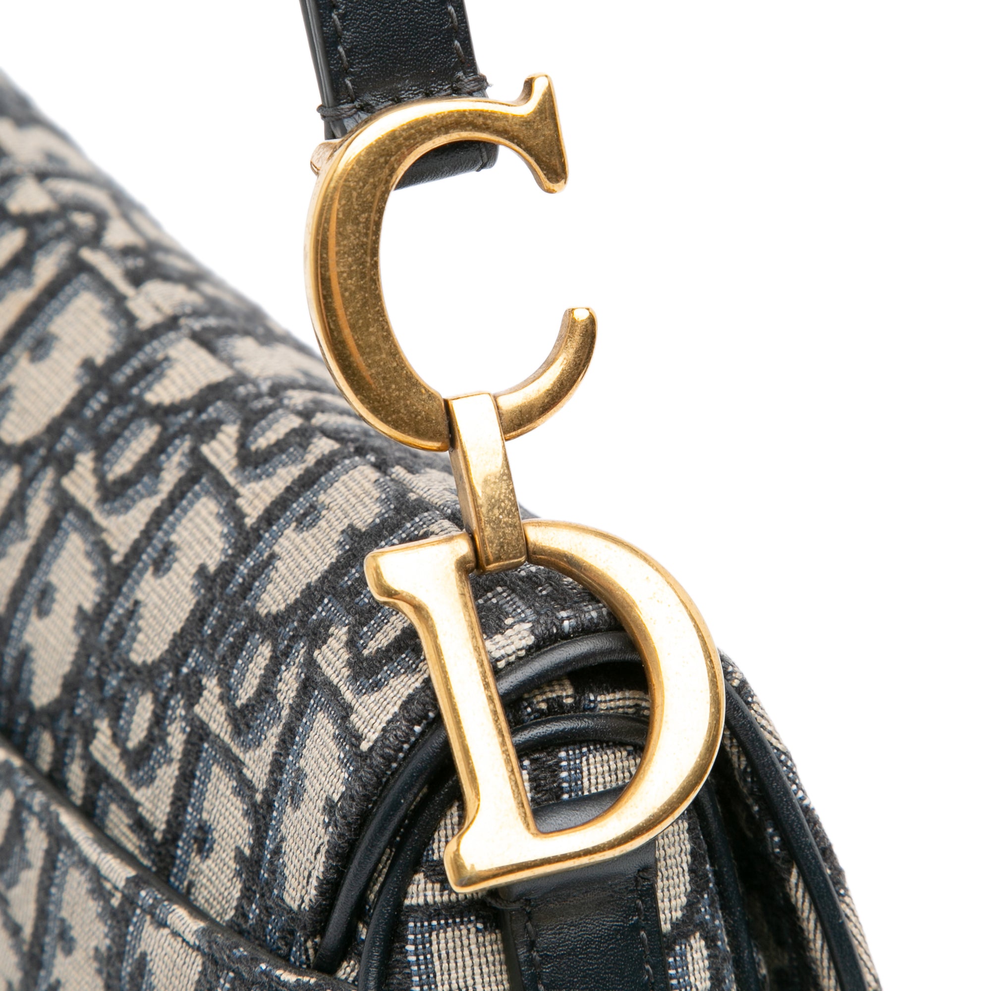 Mini Oblique Canvas Saddle Bag